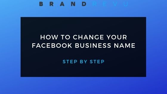 Change Your Facebook Business Name (Cover)