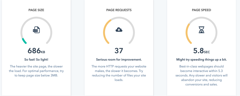 Hubspot Website Grader (Screenshot)