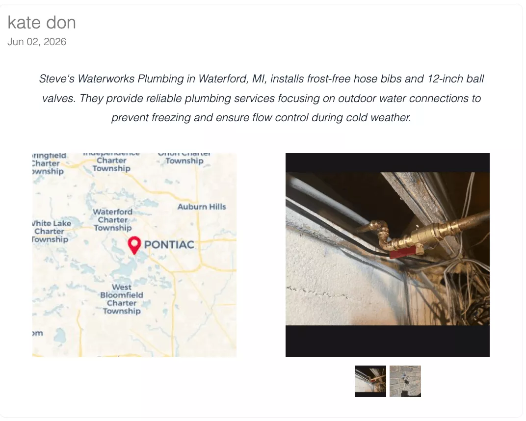 4 inch Pipe Pin Example Pin Generated from Hose Bib Plumbing Job