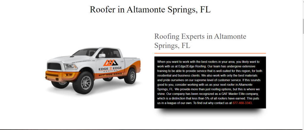 Roofer Altamonte Springs Website Roofer Altamonte Springs Website Screenshot