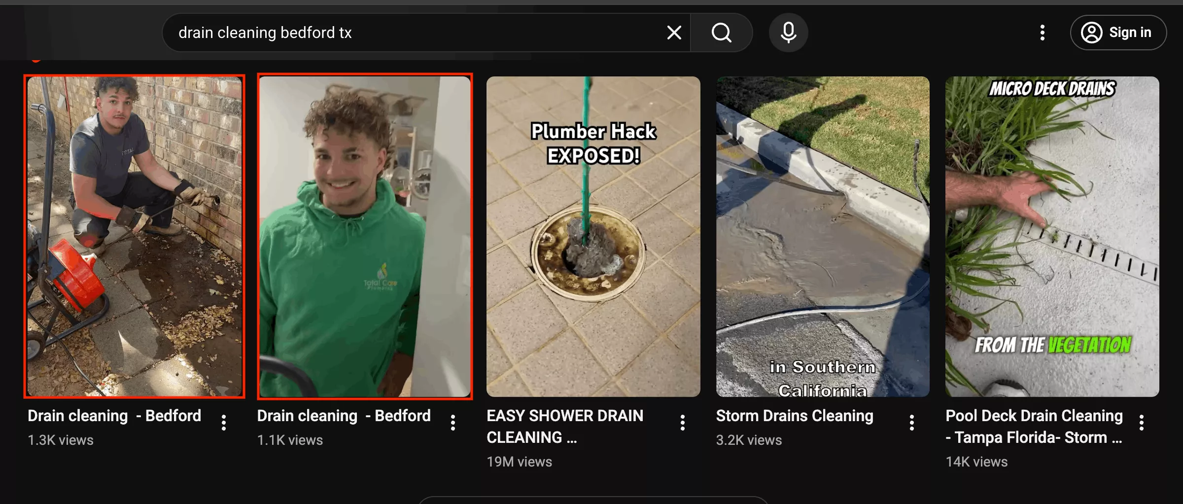 Video Pins ranking in YouTube search results