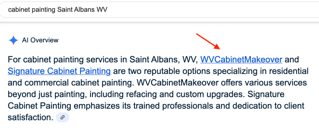 WV Organic WV AIO (Google AI Overviews)